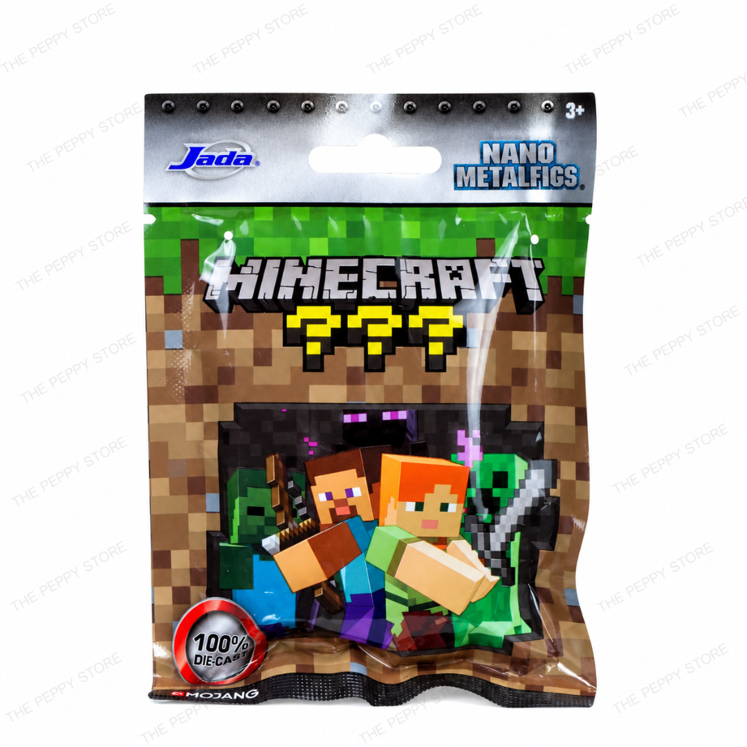 Jada Toys Minecraft Nano Metalfigs Mystery Blind Packs – 1 Random Figure