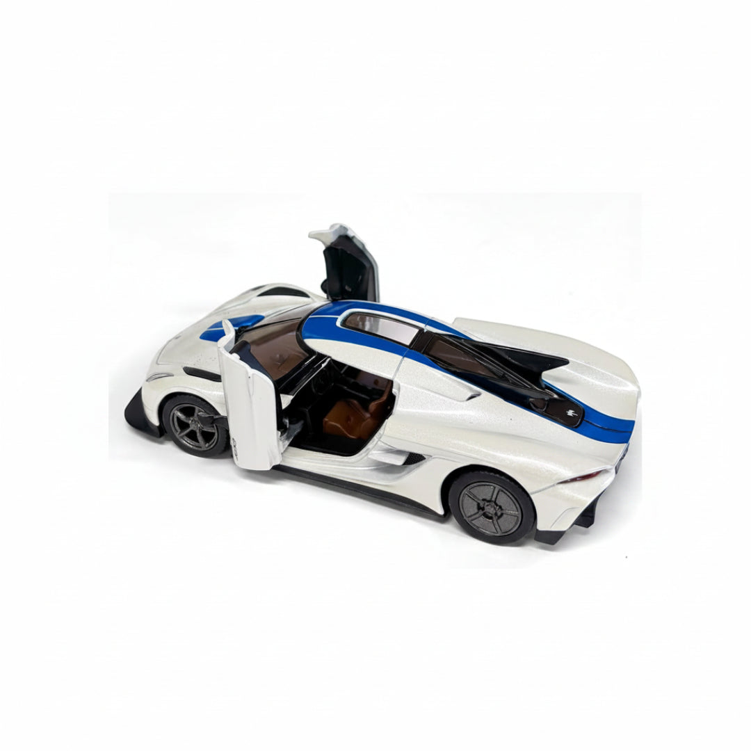 Kinsmart Koenigsegg Jesko Absolut Livery Edition 1:36 – White & Blue