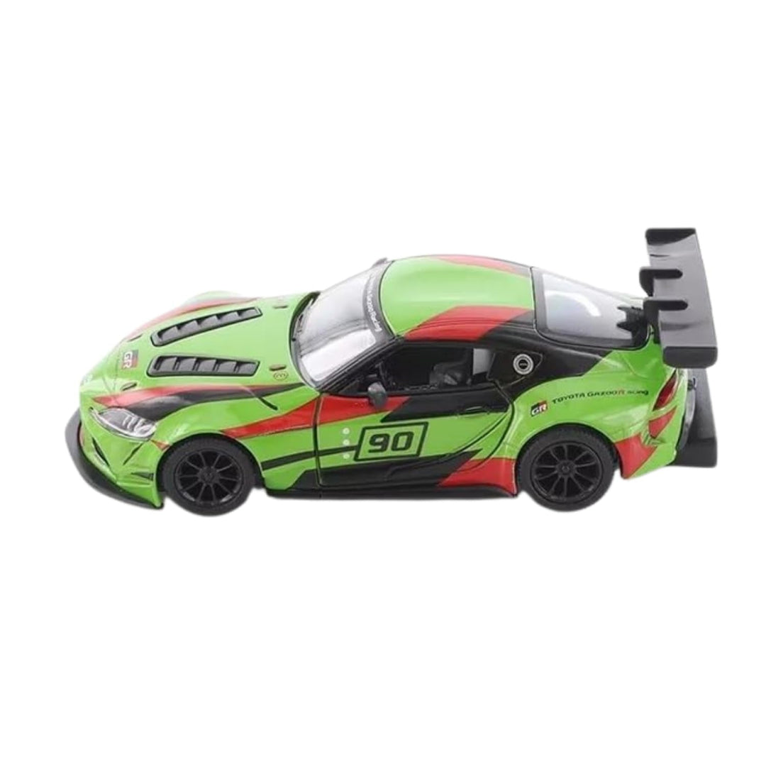 Kinsmart Mini Alloy Toyota GR Supra Racing Diecast Car 1:36 – Green & Red