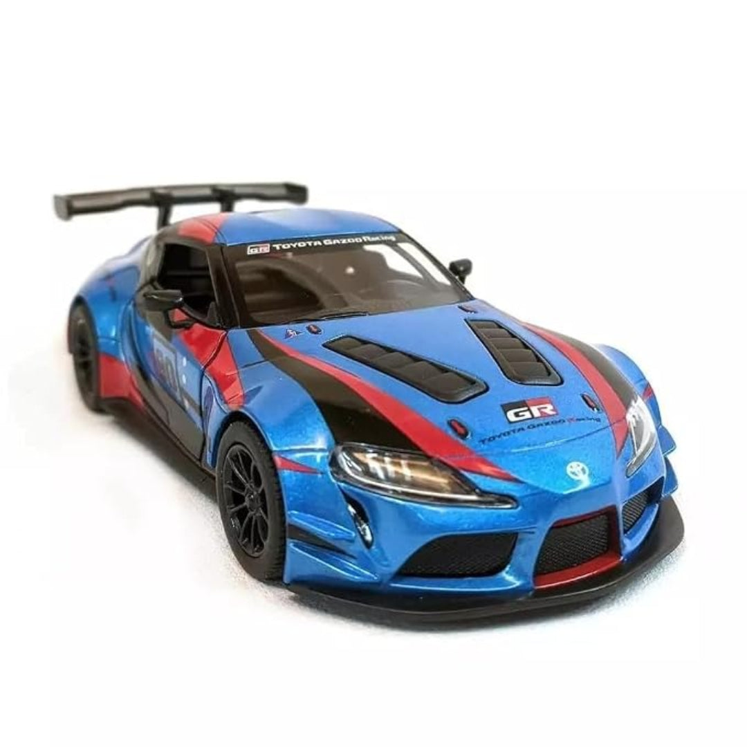 Kinsmart Toyota GR Supra Racing Diecast Model Car 1:36 – Blue & Red