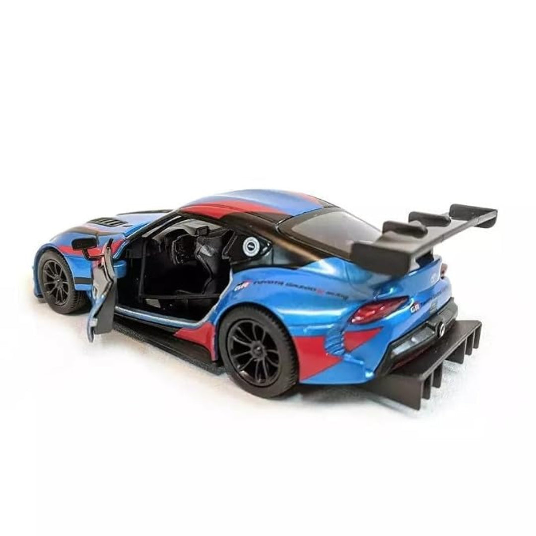 Kinsmart Toyota GR Supra Racing Diecast Model Car 1:36 – Blue & Red