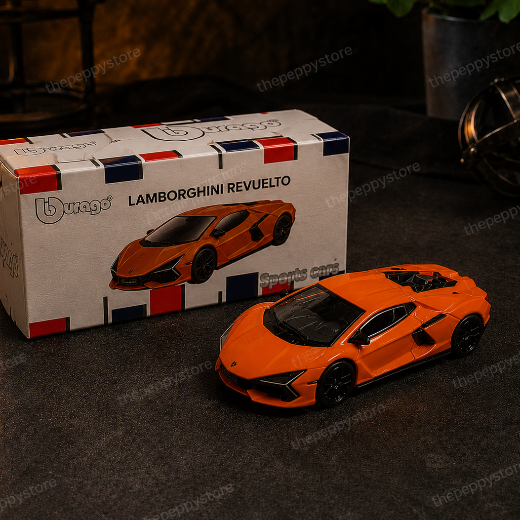 Official Bburago Lamborghini Revuelto Orange - 1 : 64 Diecast Scale Model