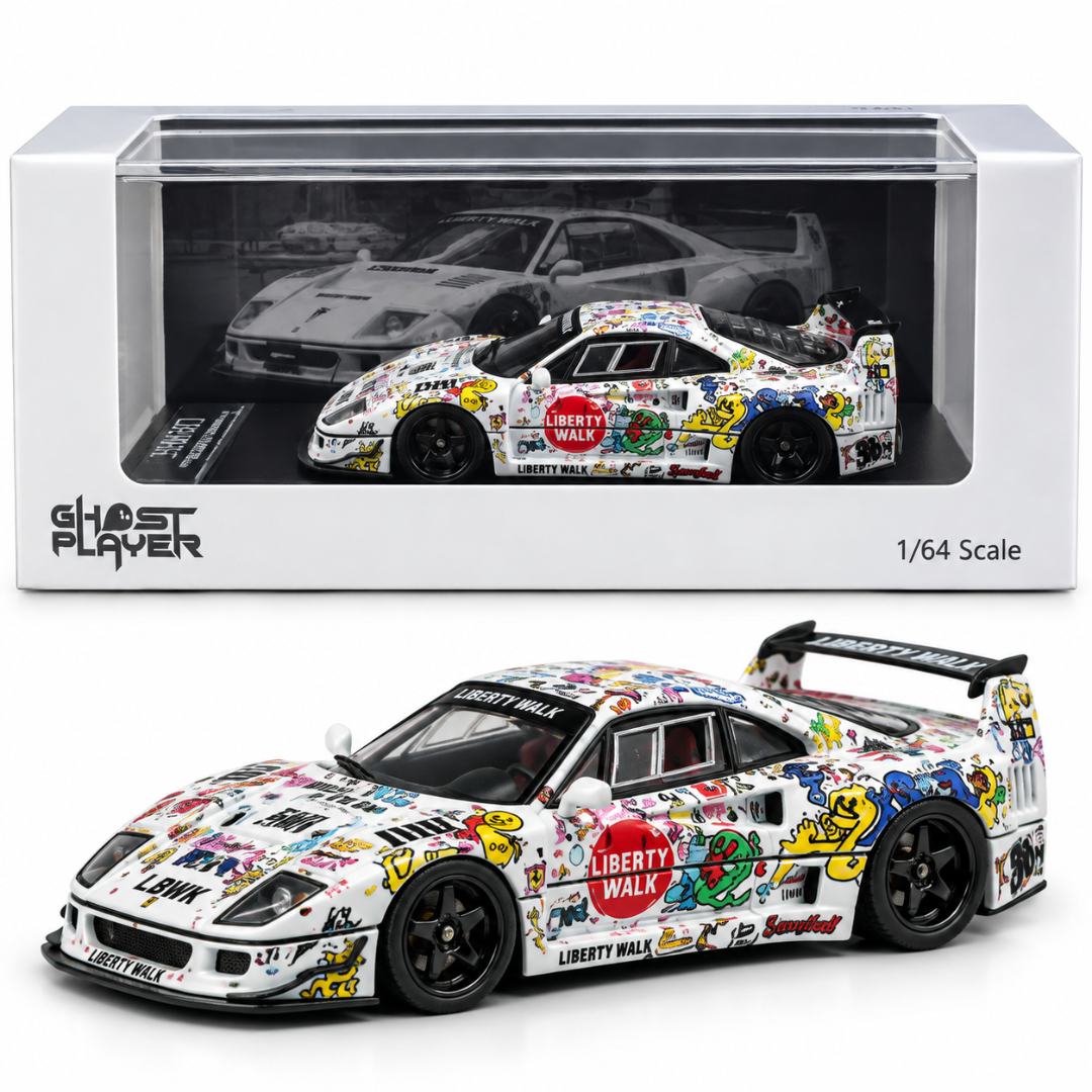 LBWK Ferrari F40 Ghost Player 1:64 Scale Diecast Model Car