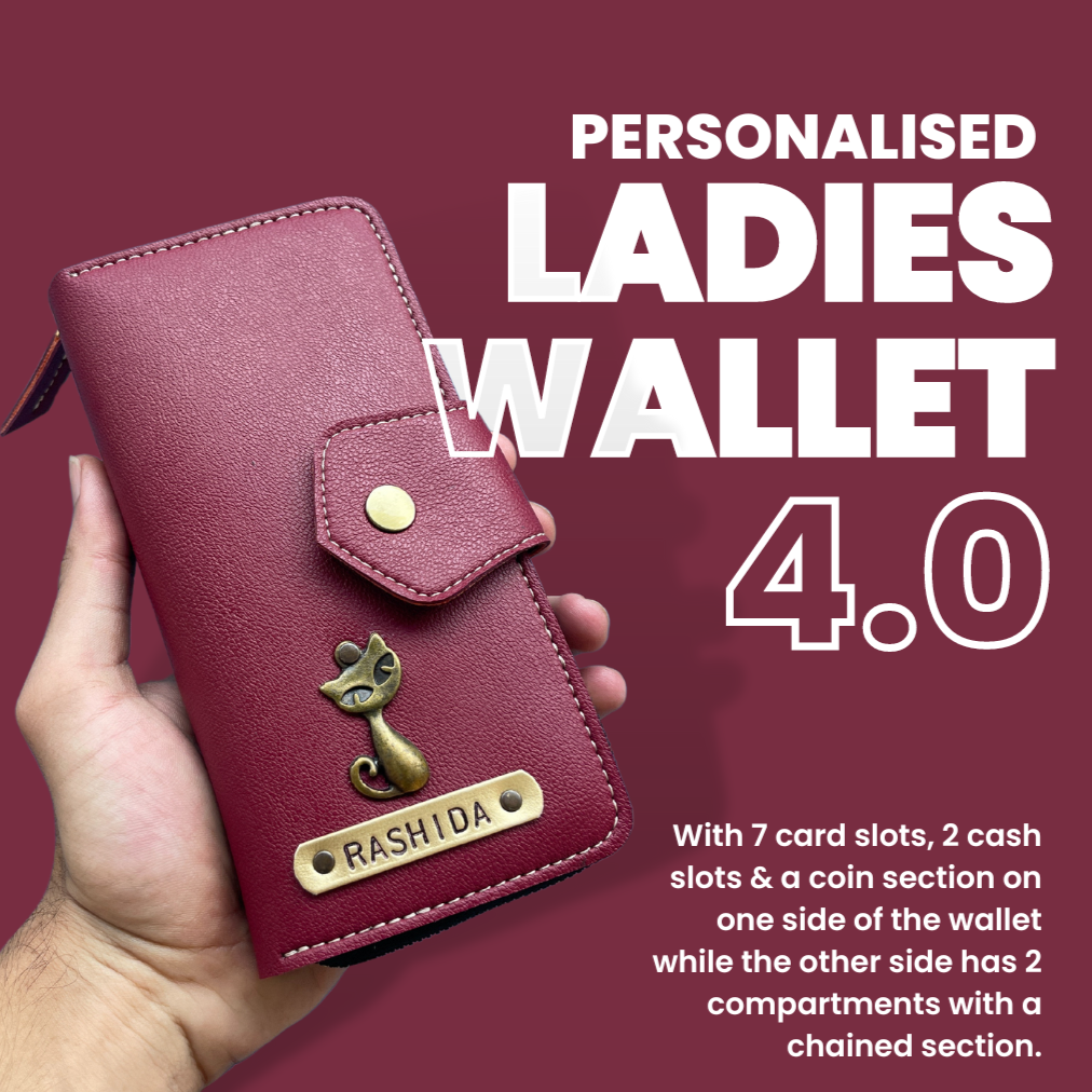 Personalised Ladies Wallet 4.0 - No Cod Allowed On This Product ( Prepaid Orders Only)