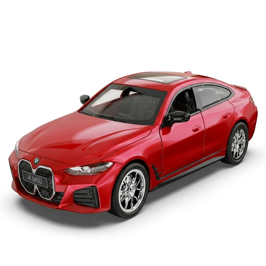 MSZ Imported BMW i4 M50 1:43 Scale Diecast Metal Car Model | Officially Licensed BMW