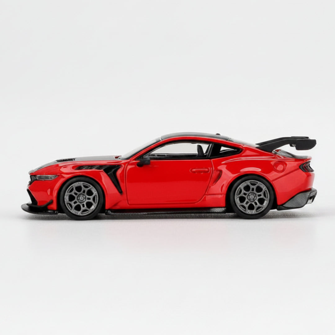 MINI GT Ford Mustang GTD 1:64 Race Red Diecast Model Car #1196