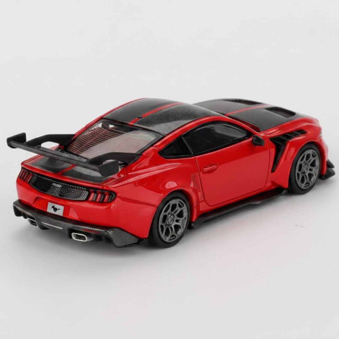 MINI GT Ford Mustang GTD 1:64 Race Red Diecast Model Car #1196