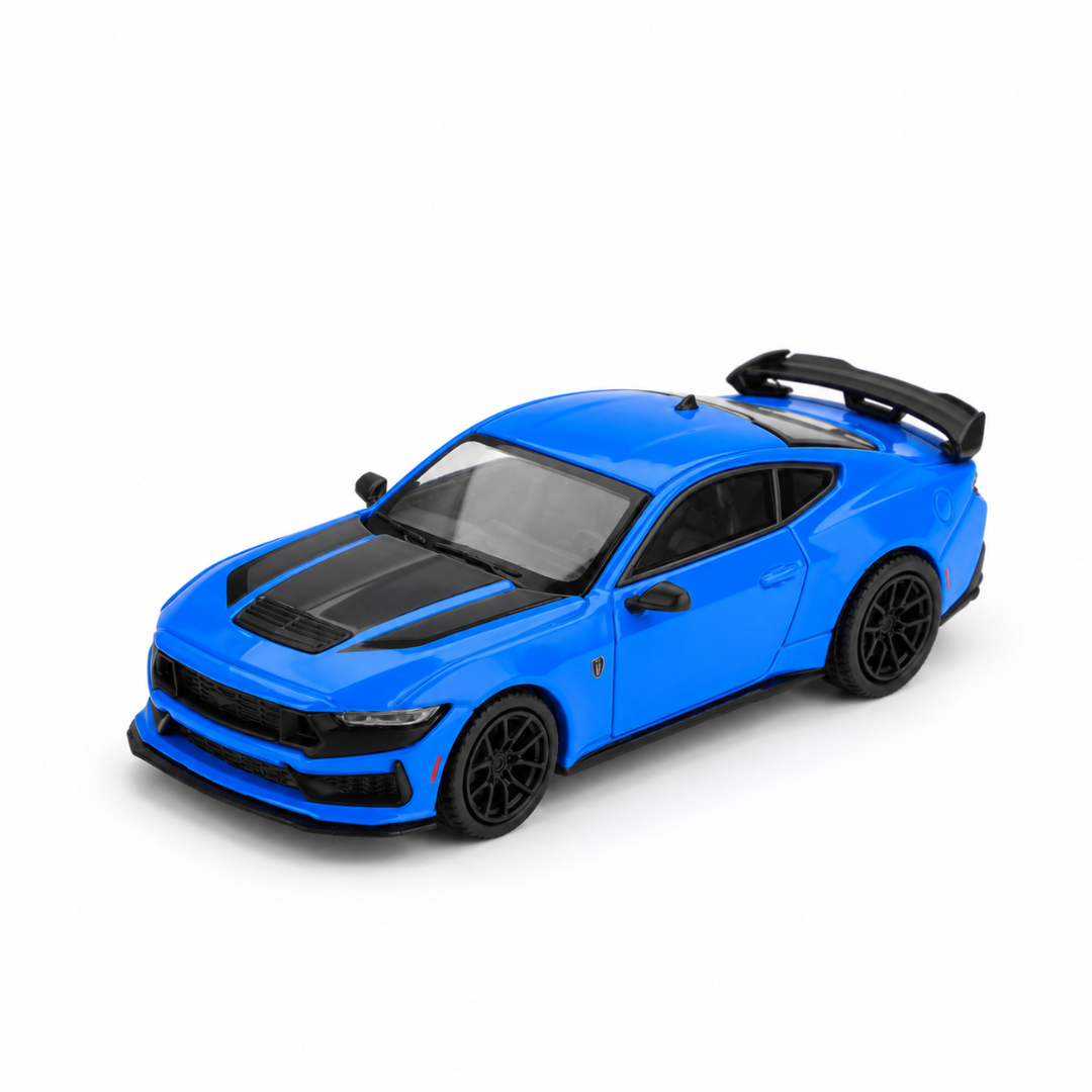 MINI GT Imported Ford Mustang Dark Horse 2024 Grabber Blue 1:64 Diecast Model Car #1141