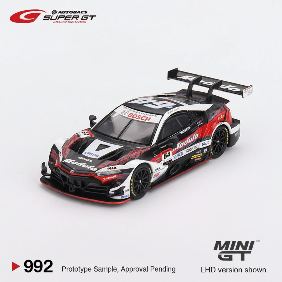 MINI GT Imported Honda NSX-GT Type S GT500 #64 Modulo Nakajima Racing 2023 SUPER GT 1:64 Diecast Model Car – No. 992