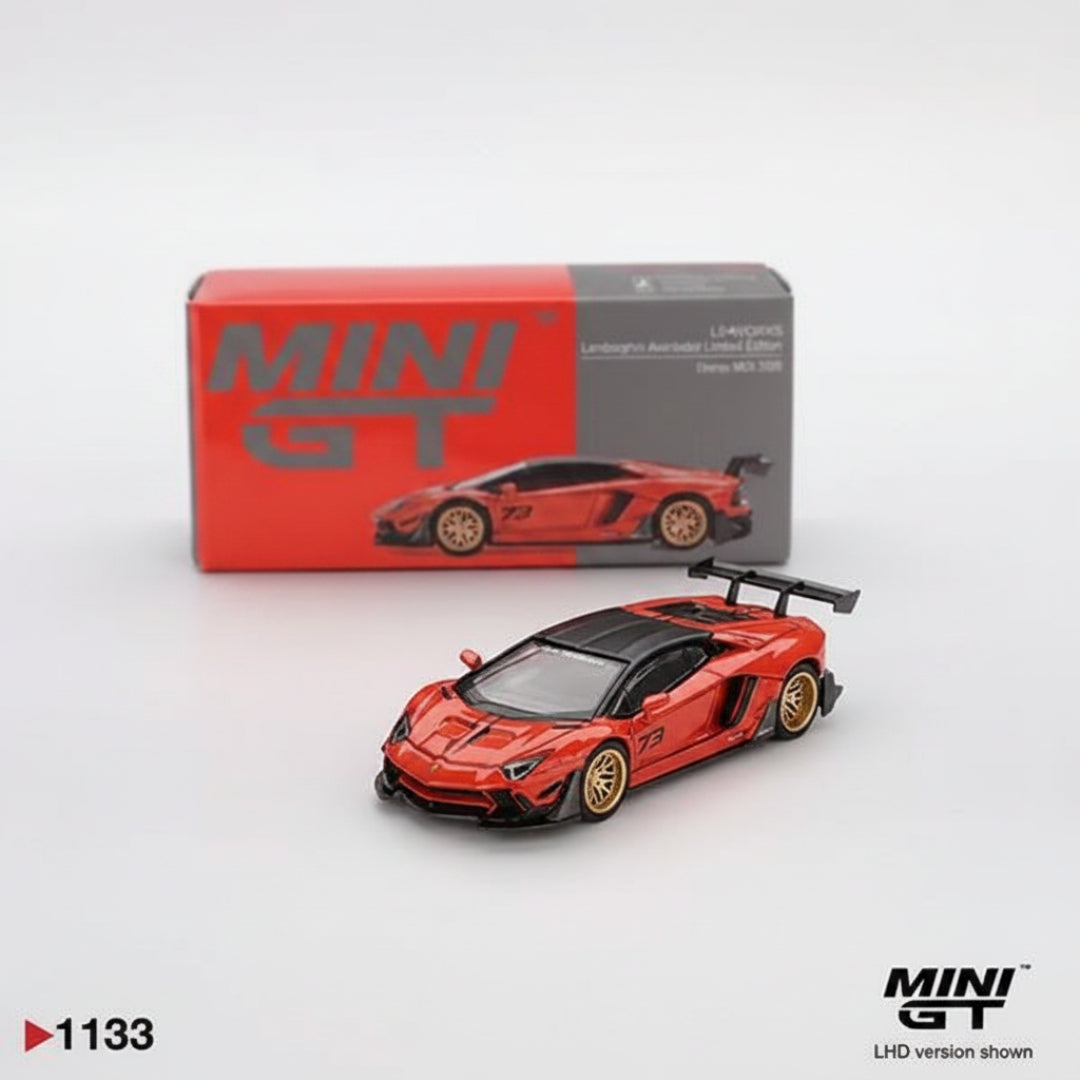 MINI GT Imported LB★WORKS Lamborghini Aventador Limited Edition Orange MDX 2025 1:64 – No. 1133