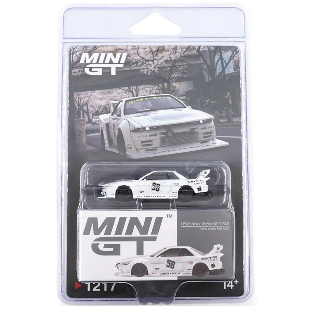 MINI GT LBWK Nissan Skyline GT-R R32 Kaido Works TAS 2025 Die-Cast Model Car | 1:64 Scale Collectible 1217