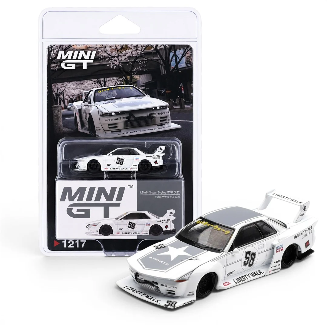 MINI GT LBWK Nissan Skyline GT-R R32 Kaido Works TAS 2025 Die-Cast Model Car | 1:64 Scale Collectible 1217