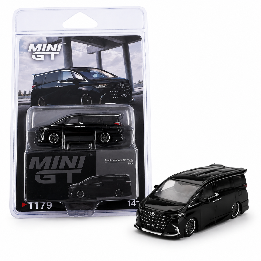 MINI GT Toyota Alphard 40 KUHL Black 1:64 Die-Cast Model Car | Collectible Toy Car | Model No. 1179
