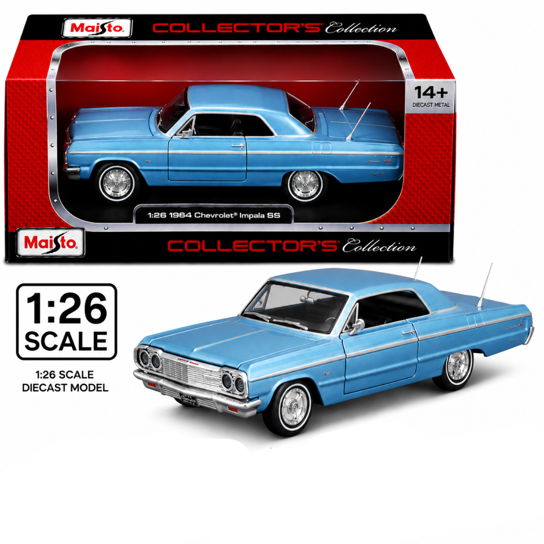 Maisto Collector's Collection 1964 Chevrolet Impala SS Blue 1:26 Diecast Model Car