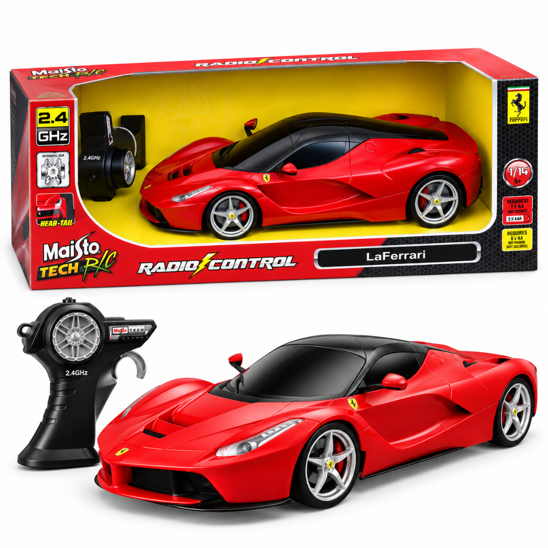 Maisto Tech R/C Ferrari LaFerrari 1:14 – Red 2.4GHz Remote Control Car
