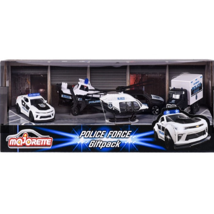 Majorette Police Force Giftpack Premium Diecast Car Model - Set of 5