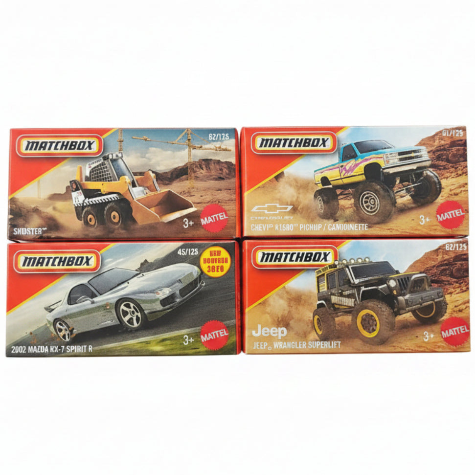 Matchbox Die-Cast Car Set of 4 - Set I | 1:64 Scale Collectible Cars