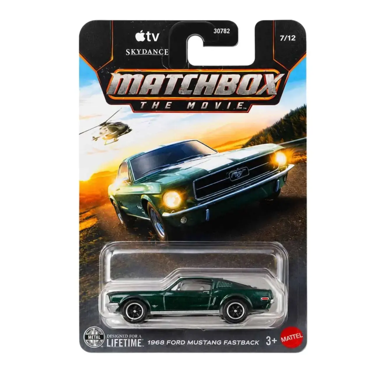 Matchbox Imported 1968 Ford Mustang Fastback Die-Cast Car| 1:64 Scale
