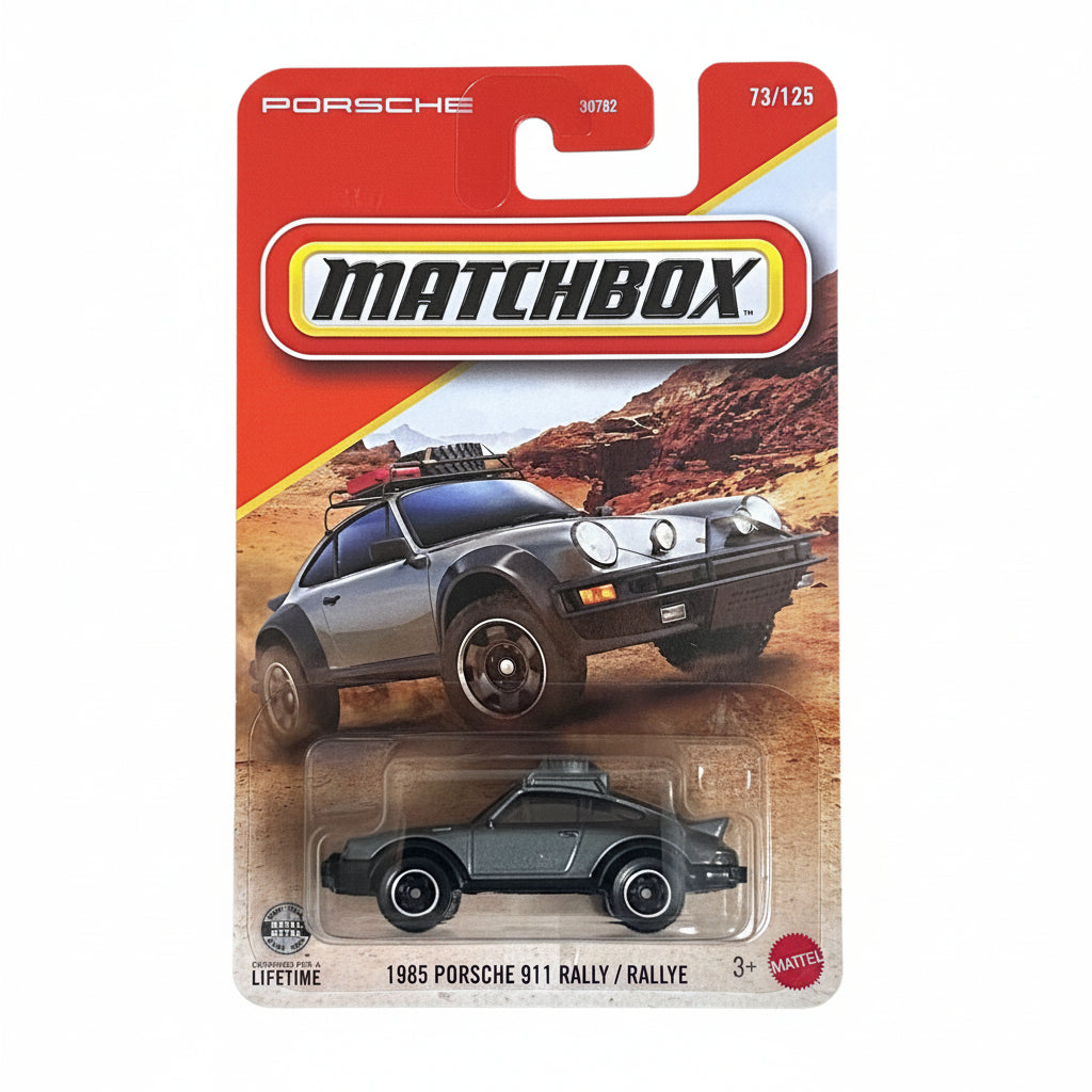 Matchbox Imported 1985 Porsche 911 Rally Die-Cast  Car| 1:64 Scale