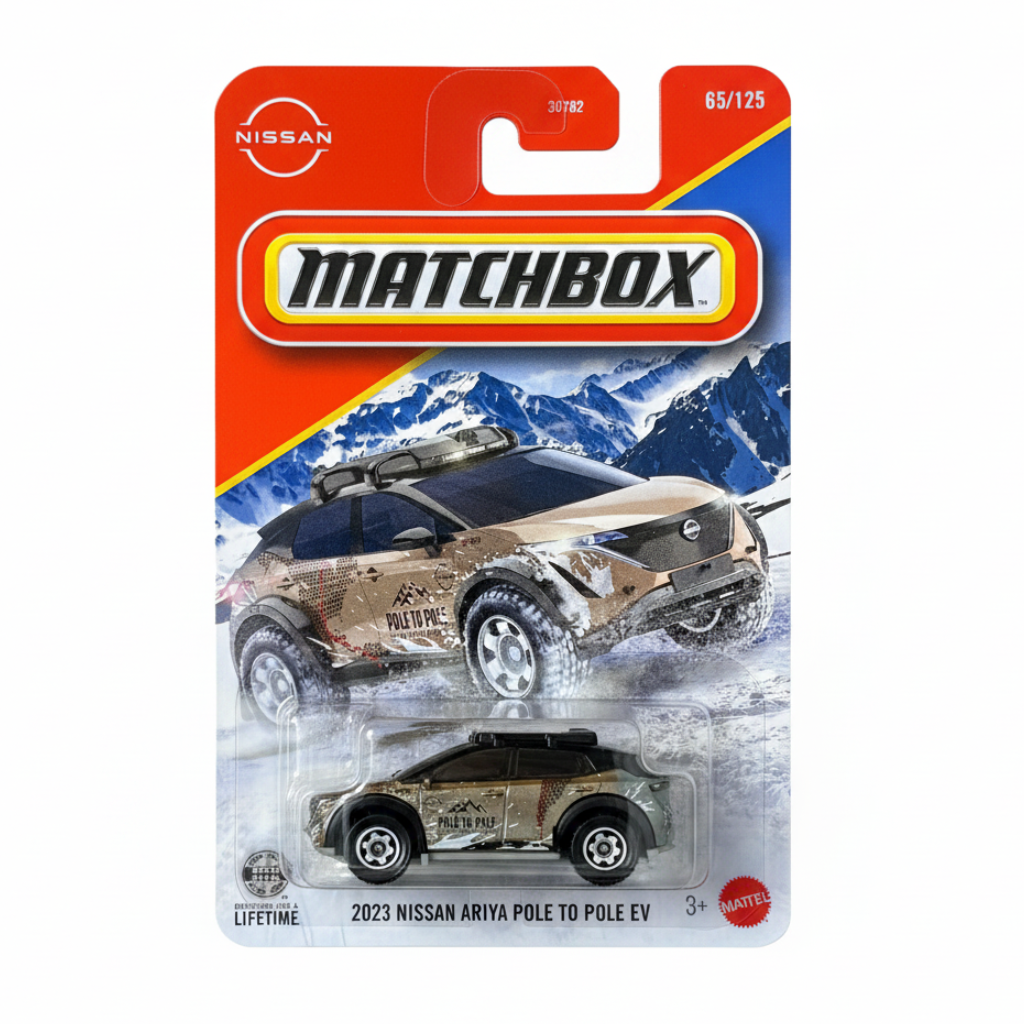 Matchbox Imported 2023 Nissan Ariya Pole to Pole EV Die-Cast Car| 1:64 Scale
