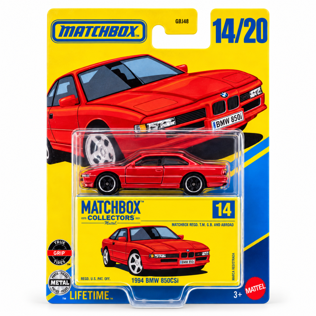 Matchbox Imported Collectors 1994 BMW 850CSi Red 1:64 – #14/20