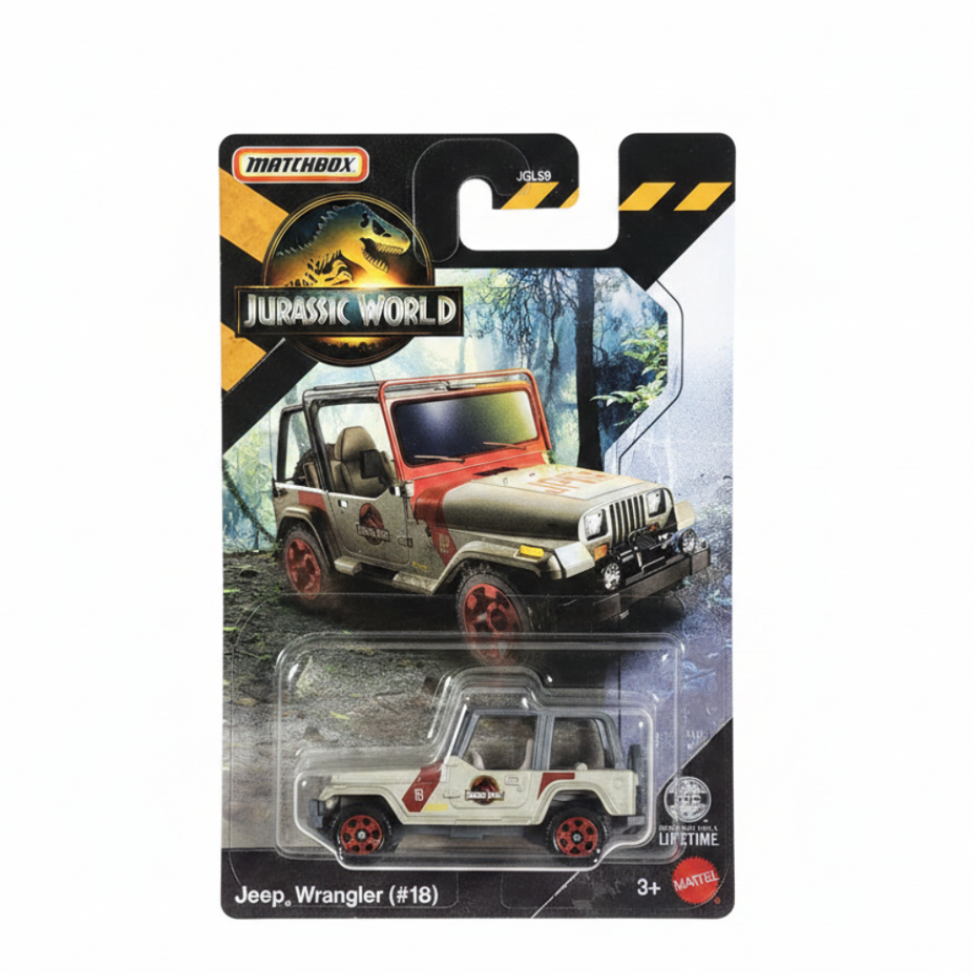 Matchbox Imported Jurassic World Jeep Wrangler #18 Diecast Toy Car| 1:64 Scale