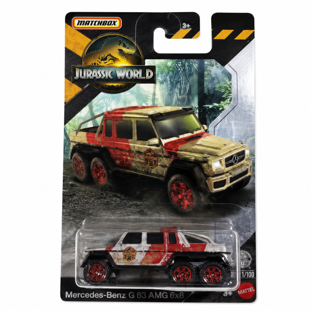 Matchbox Imported Jurassic World Mercedes-Benz G 63 AMG 6x6 Diecast Toy Truck| 1:64 Scale