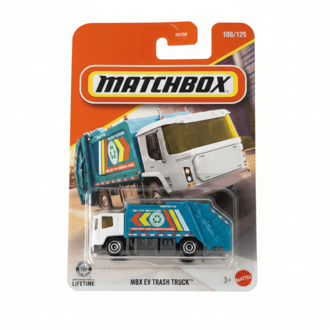 Matchbox Imported MBX EV Trash Truck Die-Cast Garbage Truck
