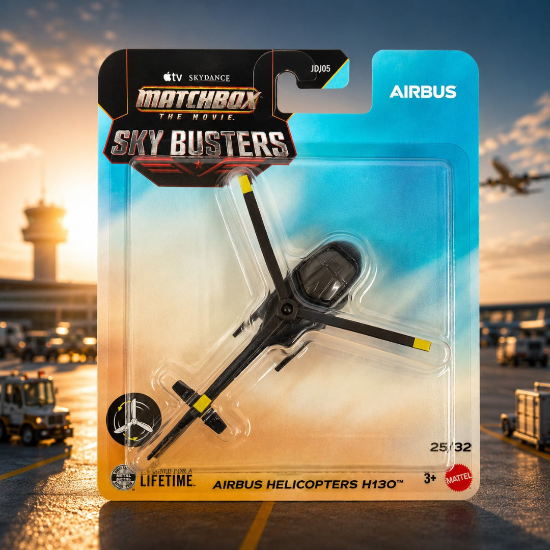 Matchbox Imported Sky Busters Airbus Helicopters H130 Die-Cast Helicopter