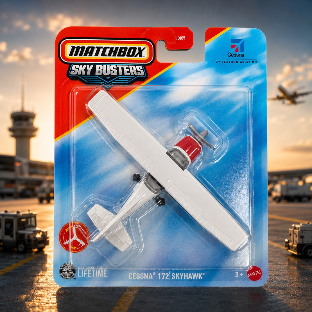 Matchbox Imported Sky Busters Cessna 172 Skyhawk Die-Cast Aircraft