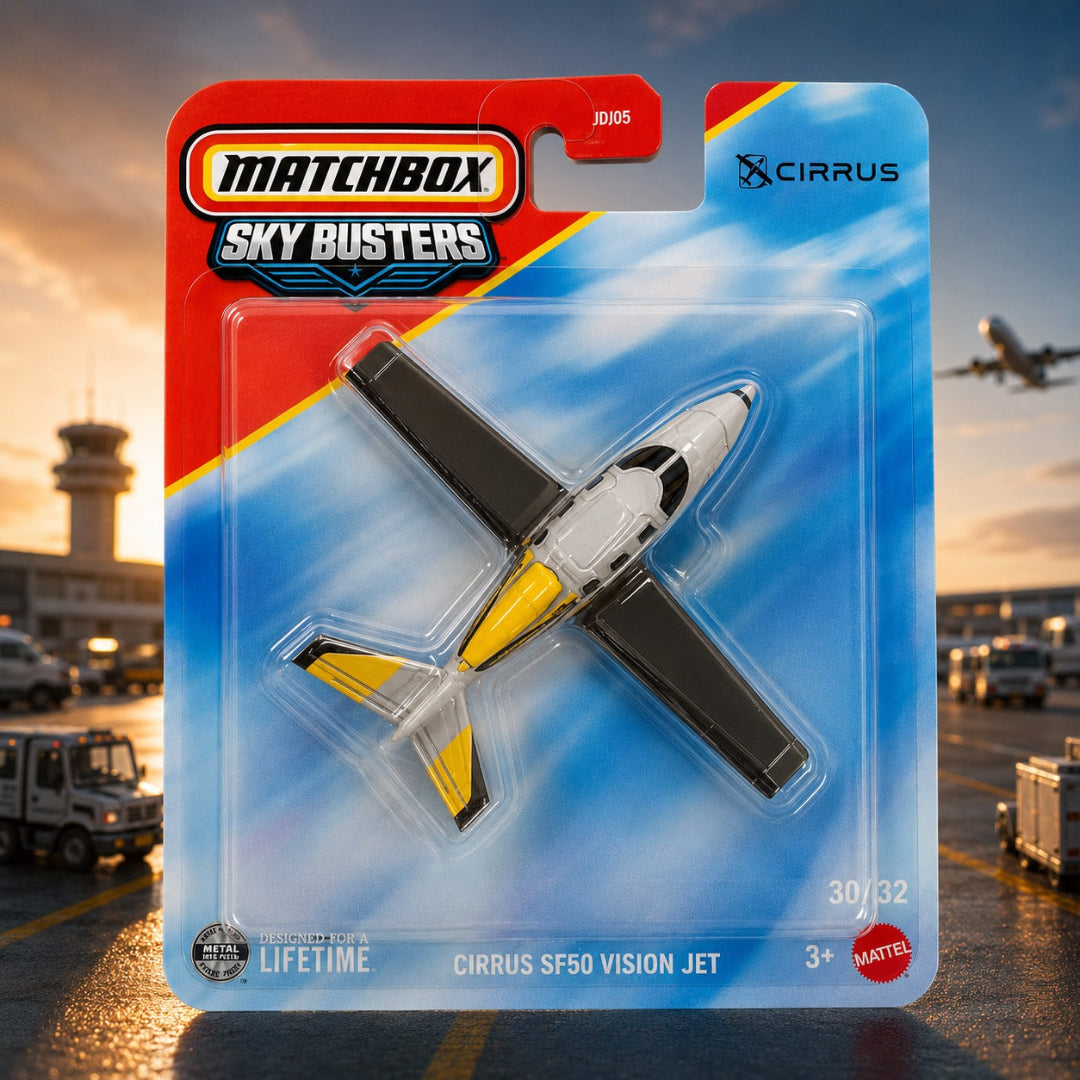 Matchbox Imported Sky Busters Cirrus SF50 Vision Jet Die-Cast Aircraft
