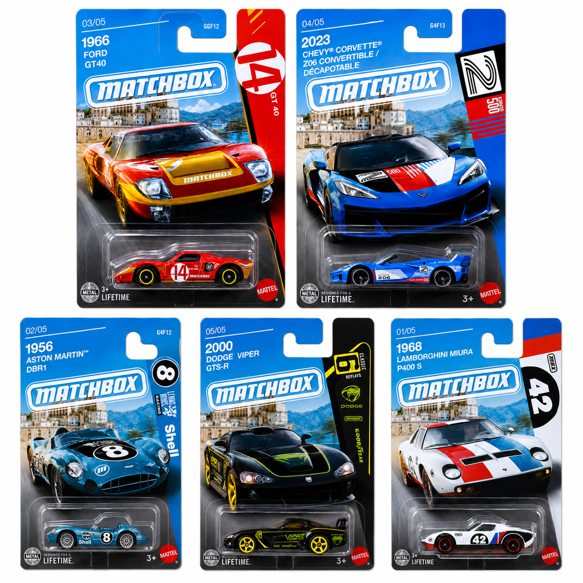 Matchbox Sports Car 1:64 Diecast Set of 5