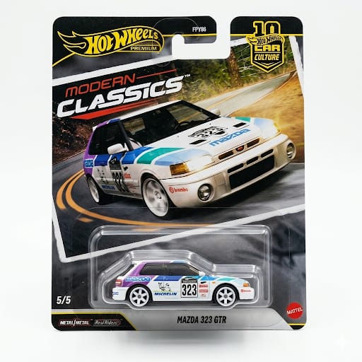 Hot Wheels Premium Modern Classics Mazda 323 GTR Die-Cast Car – 1:64 Scale Collectible