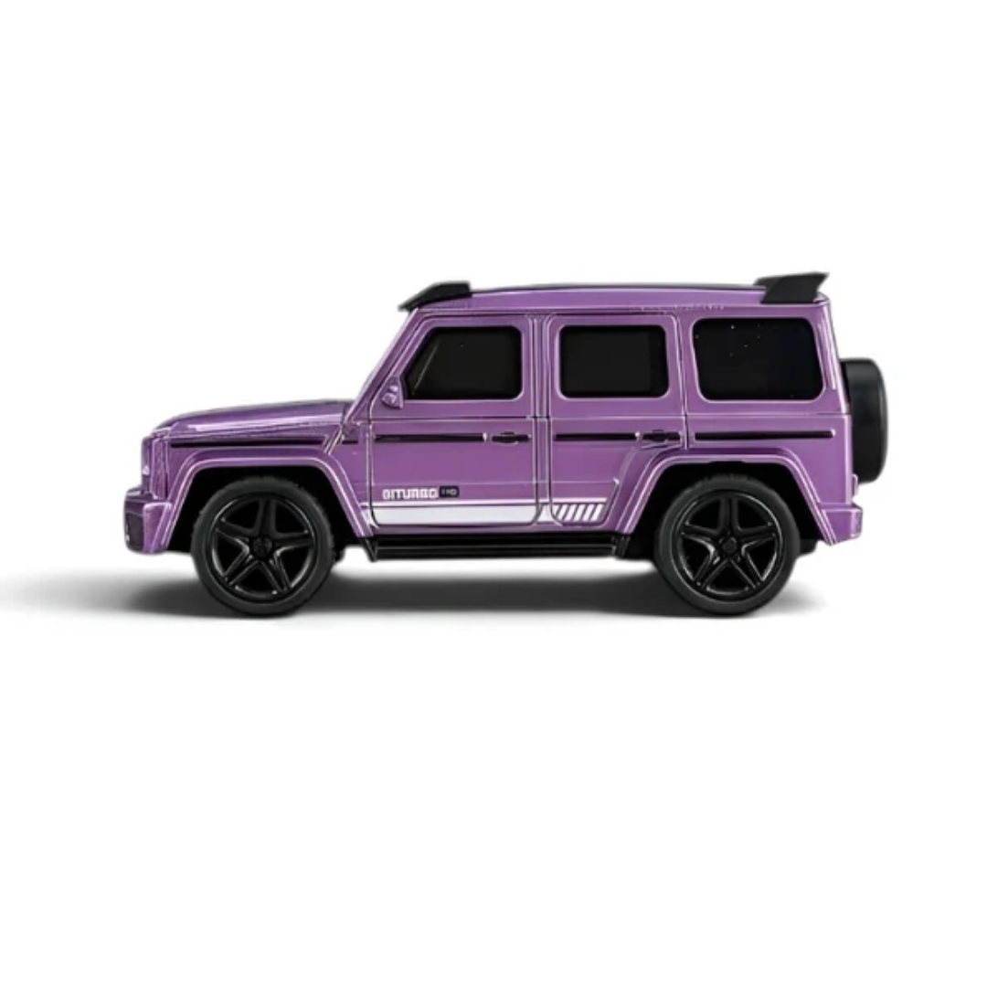 Mercedes-Benz G-Class RC Alloy Remote Control Car 1:64  with Acrylic Display Box  – Purple