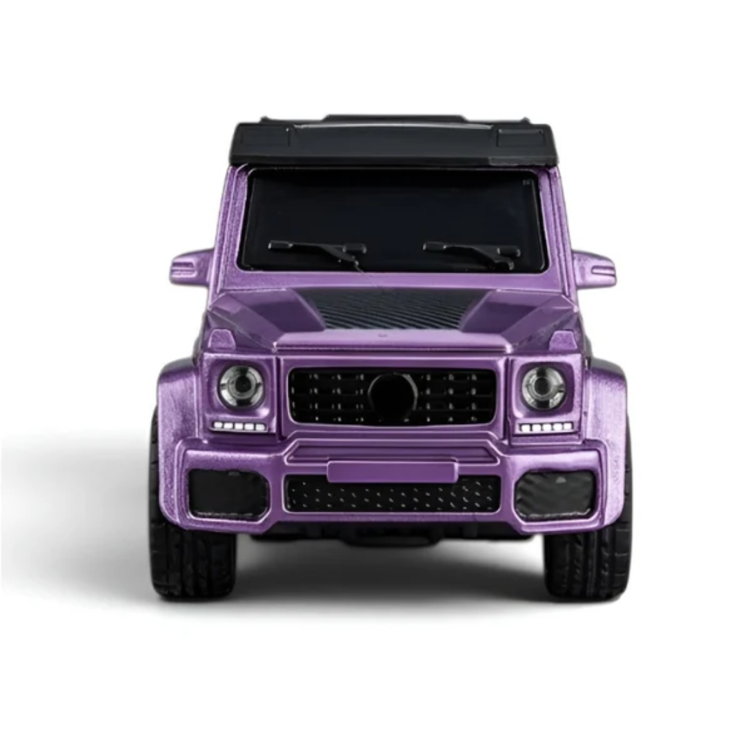 Mercedes-Benz G-Class RC Alloy Remote Control Car 1:64  with Acrylic Display Box  – Purple