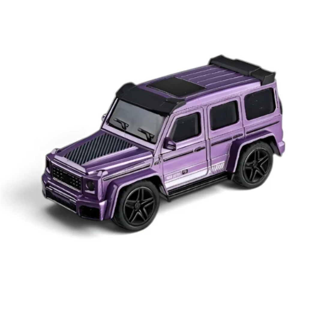 Mercedes-Benz G-Class RC Alloy Remote Control Car 1:64  with Acrylic Display Box  – Purple