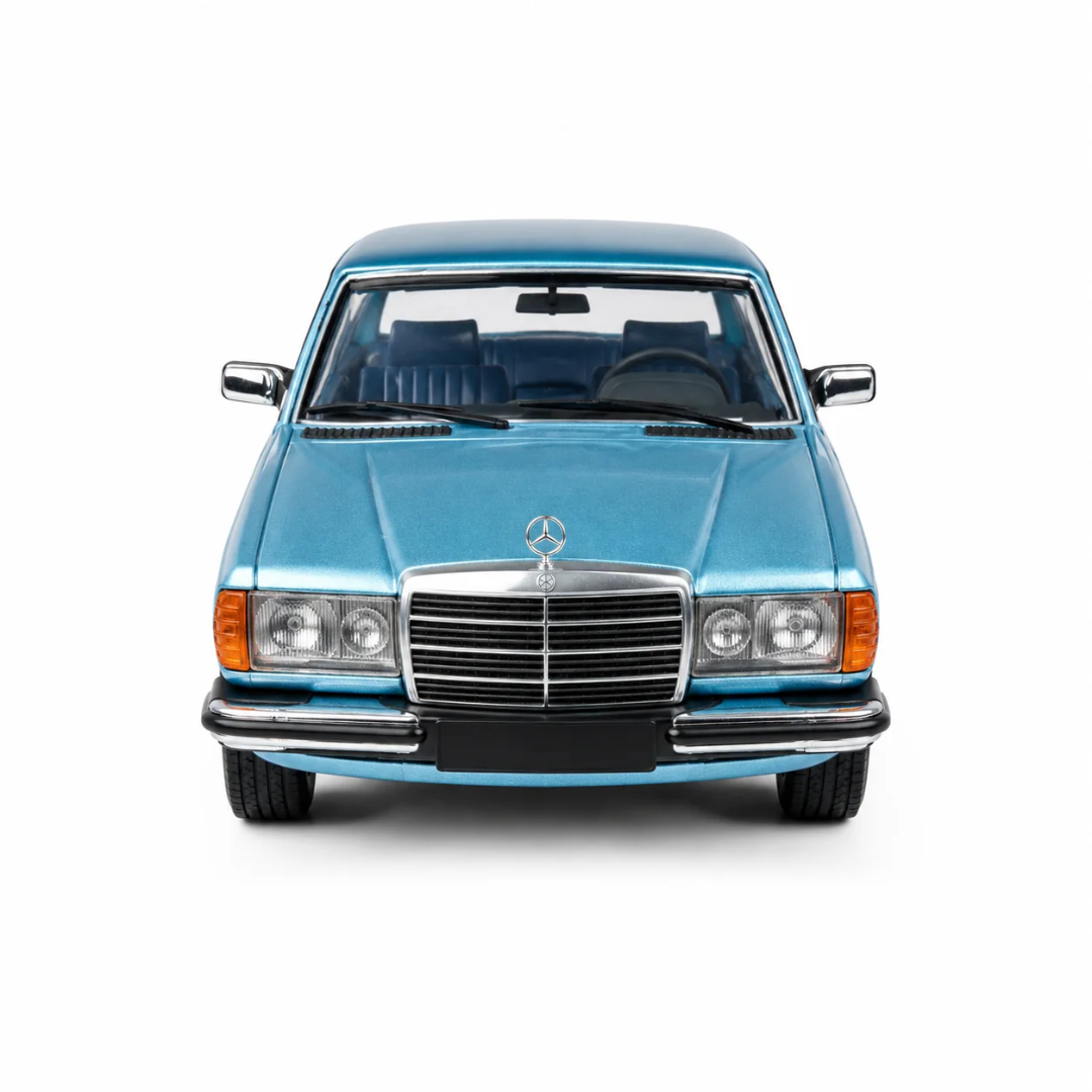 Mercedes-Benz W123 Blue 1:64 Scale Die-Cast Model Car – Classic Luxury Sedan