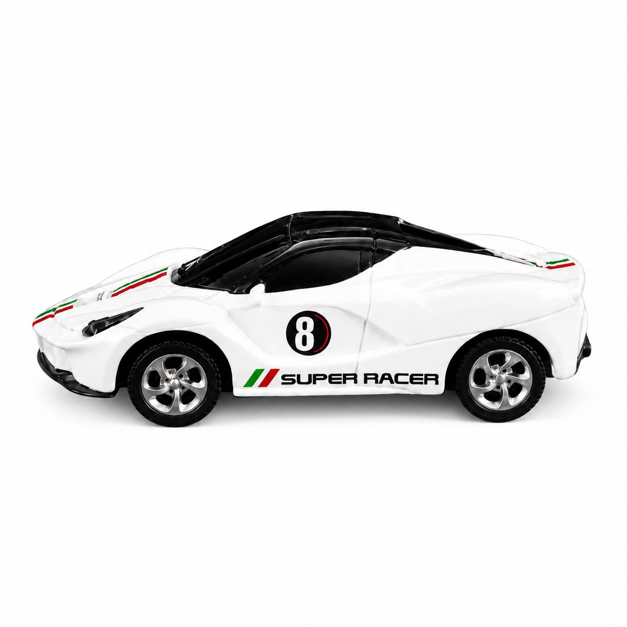 Trasped Mini Remote control Car 1:64 Scale – High-Speed Alloy Edition with App Control White