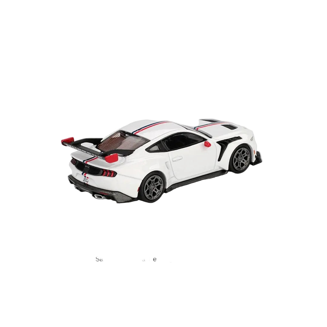Mini GT Ford Mustang GTD Spirit of America White 1:64 Diecast Model Car 1097