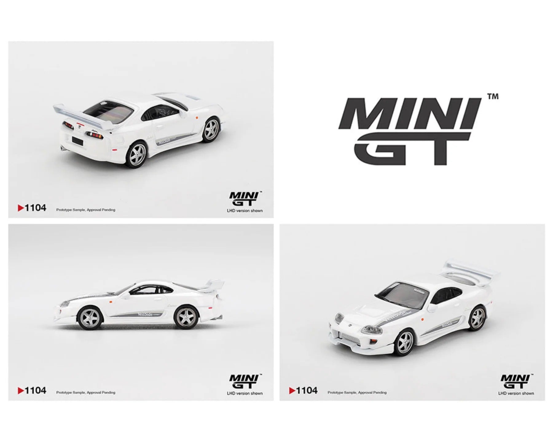 Mini GT Imported Toyota Supra VeilSide Combat V-I White 1:64 Diecast Model Car 1104