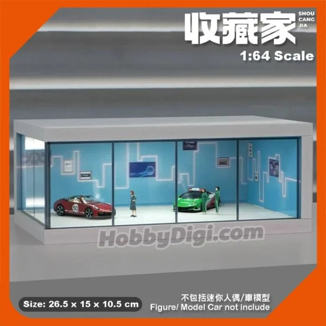 Miniature Street Diorama Car Showroom 1:64 Scale SCJ #423-B