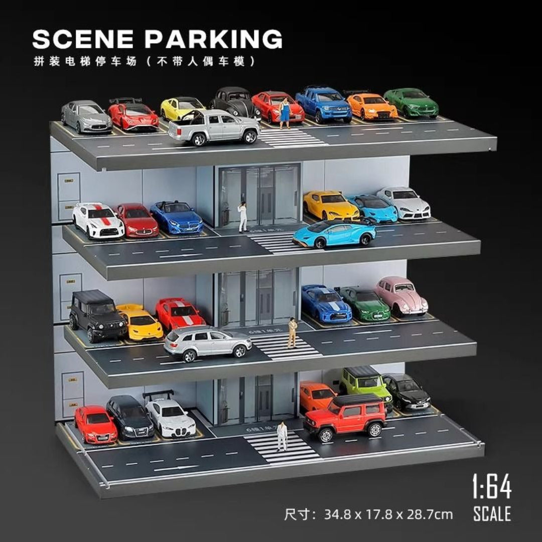 Miniature Street Multi-Level Car Parking Diorama Display Garage SCJ #415A