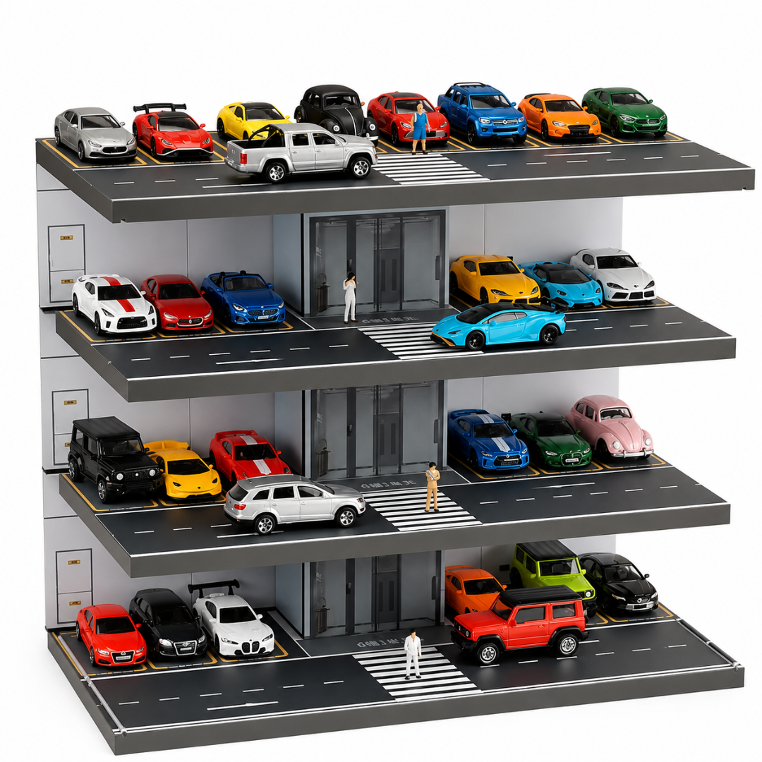 Miniature Street Multi-Level Car Parking Diorama Display Garage SCJ #415A