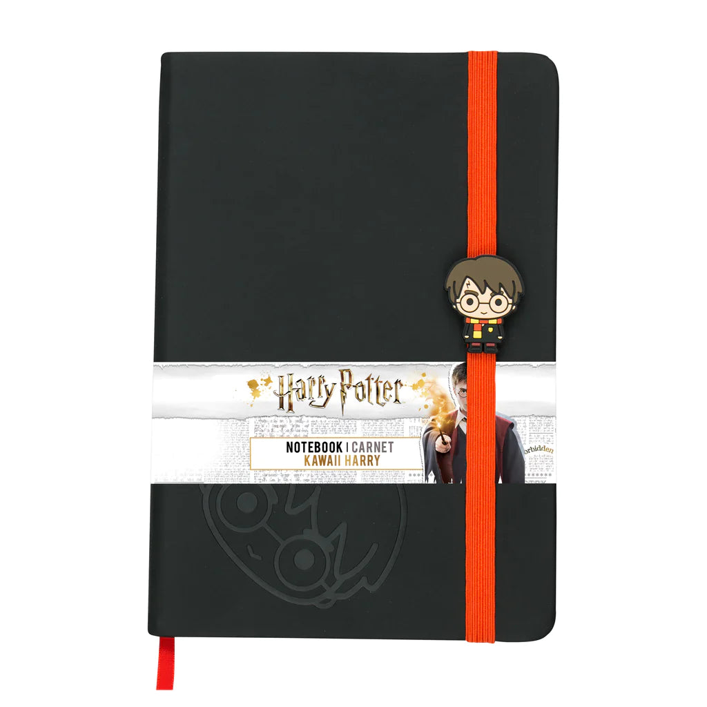 Harry Potter Official Black PU Leather Notebook / Diary