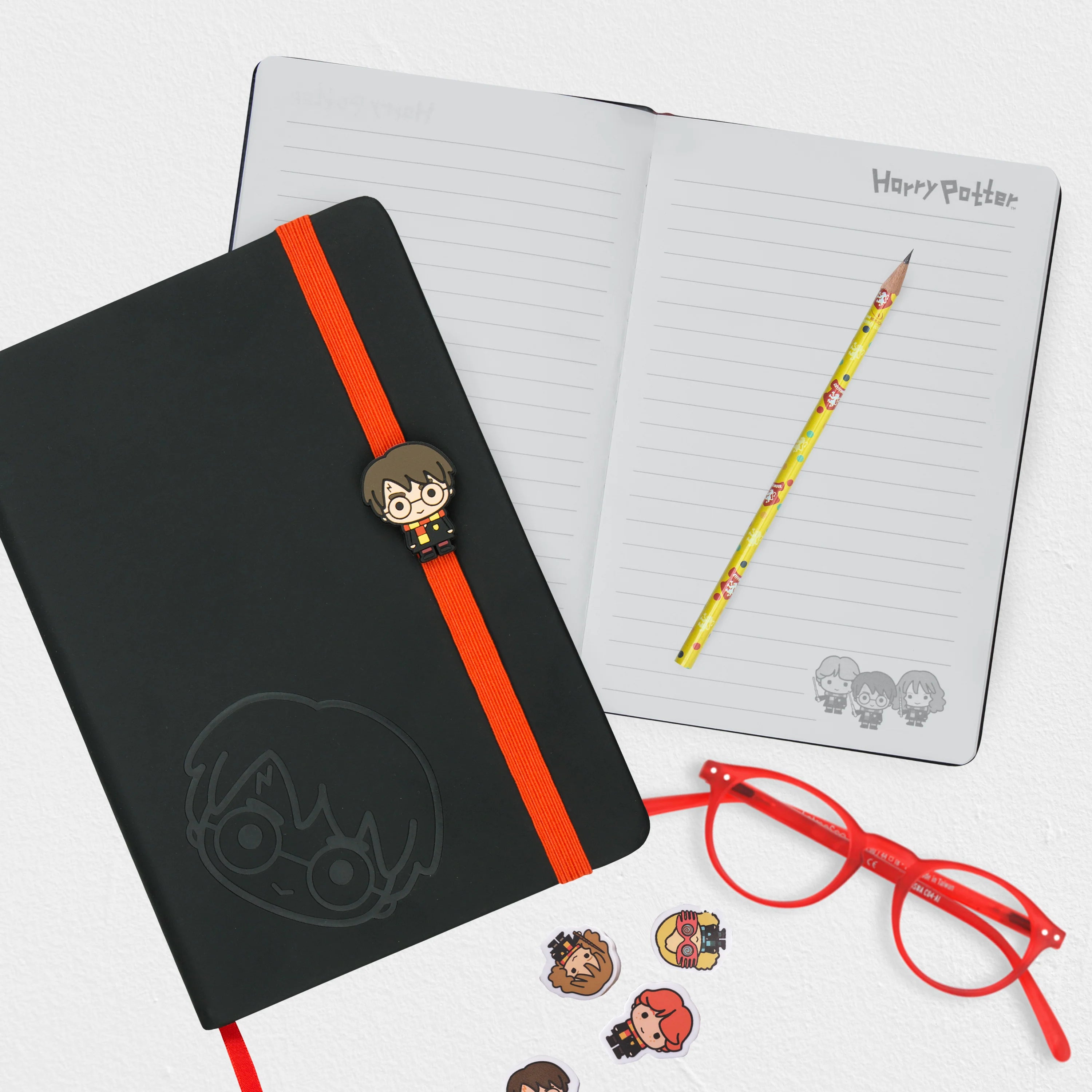 Harry Potter Official Black PU Leather Notebook / Diary