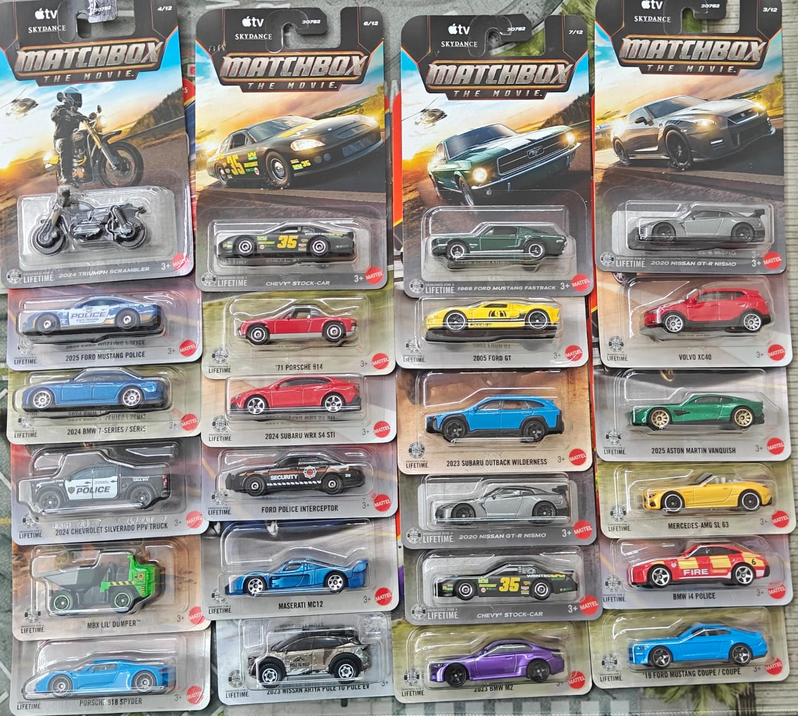 Official Matchbox Box Set of 24 K case 2026 with Apple TV Cars