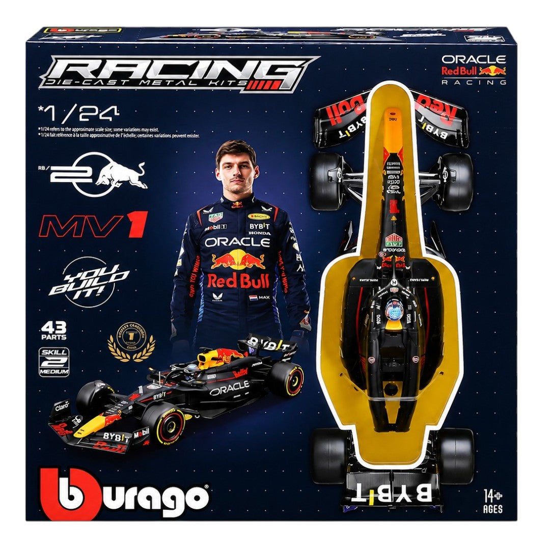 Oracle Red Bull Racing RB20 Bburago Formula 1 Die-Cast Metal Kit – 1:24 Scale Build-It Collectible