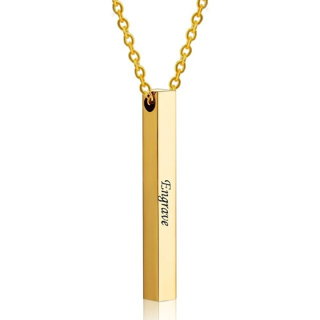 Personalised Name / Date / Quote Engraved Bar Necklace - Select From Drop Down Menu (No Cash On Delivery Allowed On This Product) - Prepaid Orders Only