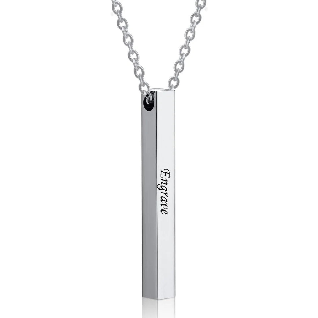 Personalised Name / Date / Quote Engraved Bar Necklace - Select From Drop Down Menu (No Cash On Delivery Allowed On This Product) - Prepaid Orders Only