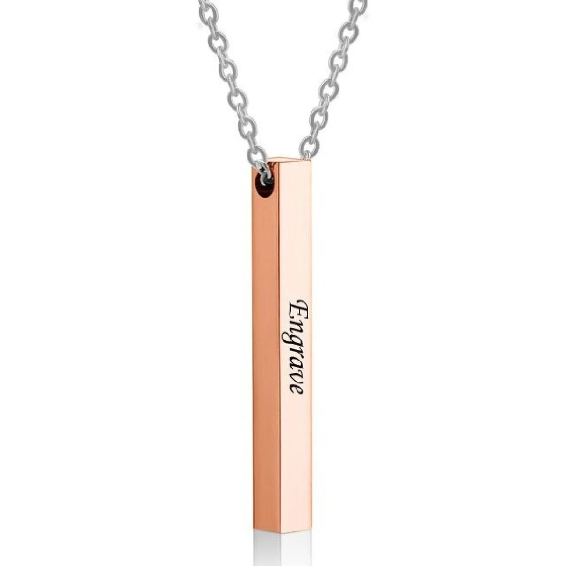 Personalised Name / Date / Quote Engraved Bar Necklace - Select From Drop Down Menu (No Cash On Delivery Allowed On This Product) - Prepaid Orders Only